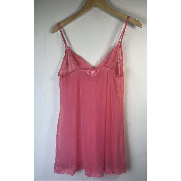 Victoria's Secret Womens Lingerie Top Camisole Lace cami Pink large silk blend - Picture 4 of 9